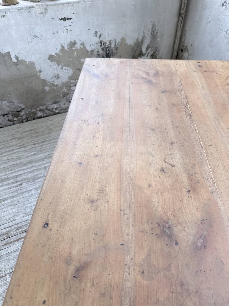 Farm table with tapered legs, cherry wood, 150 cm