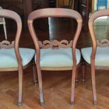 Series of 3 mahogany chairs 19th century