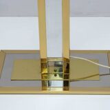 Romeo Rega Mid-Century Modern Italian Brass Floor Lamp with Gucci Fabric