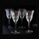 4 verres à vin en cristal ciselé Villeroy et Boch