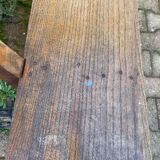 Oak bench with backrest