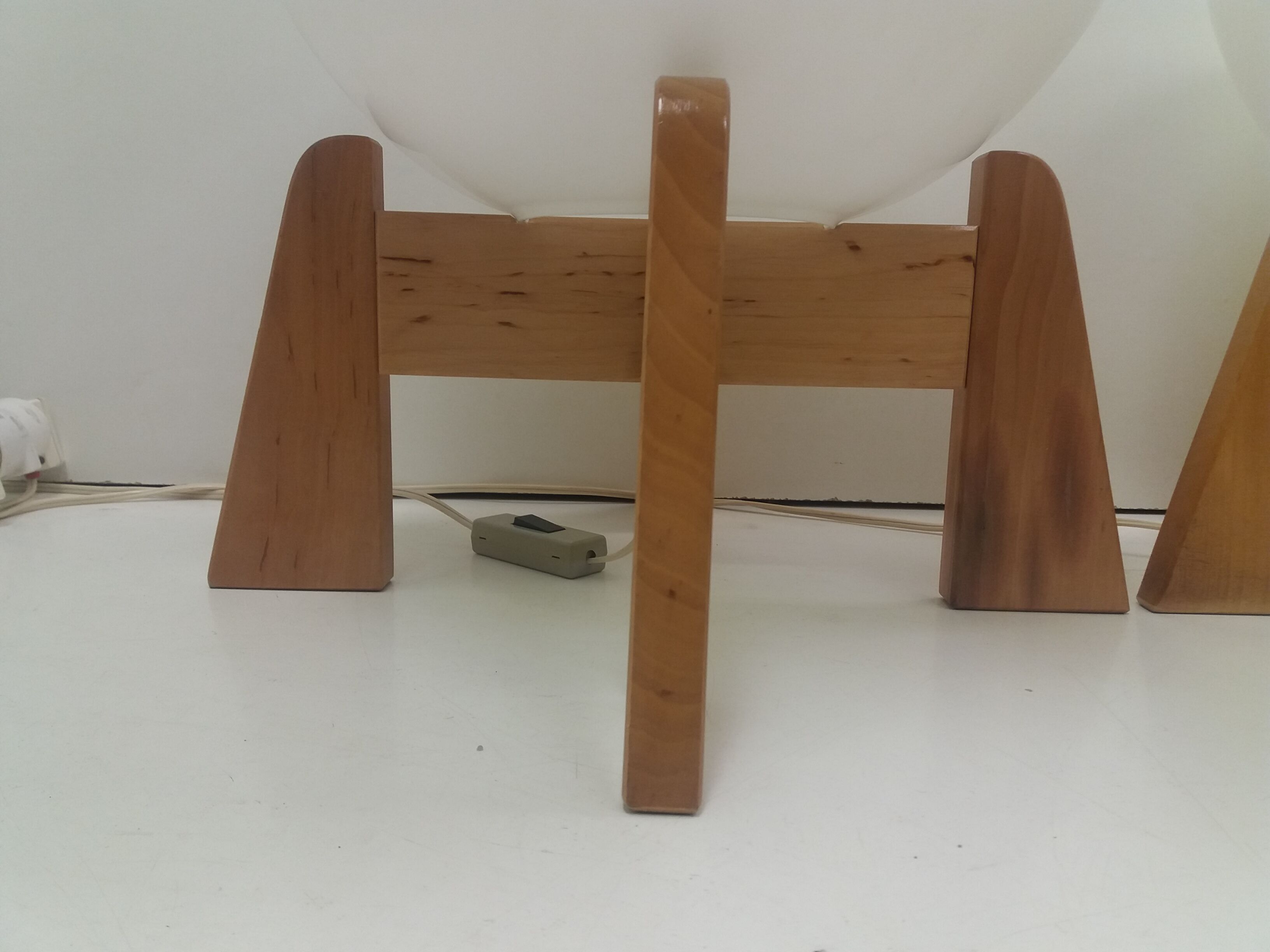 1960 two uluv floor lamps, czechoslovakia