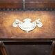 Antique Leather Studded Console Table in Gothic Pugin Style Restored