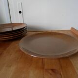 Lot of 6 plates "handmade" in Niderviller earthenware