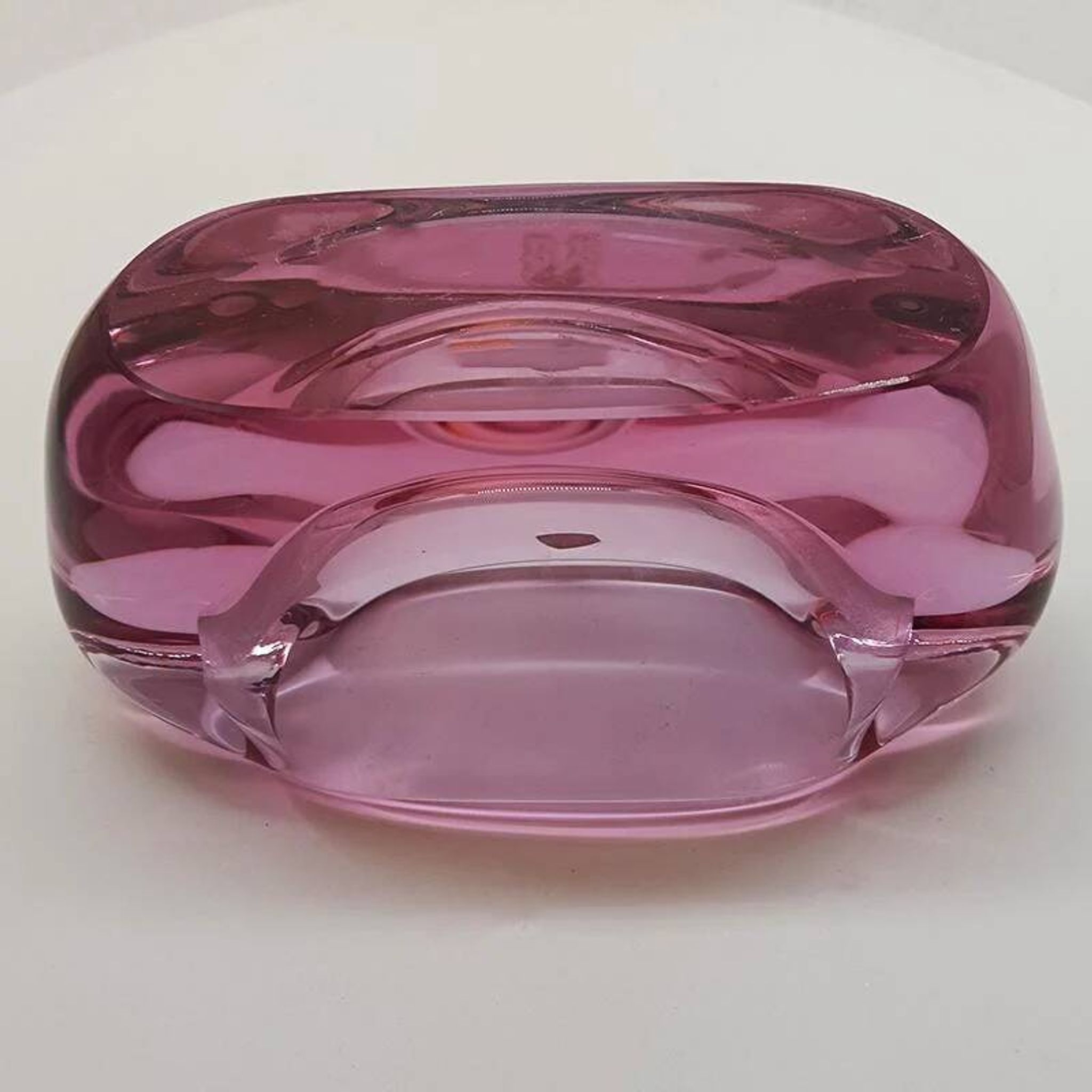 1950s big rare total purple ashtray or catch-all in Murano glass. 18 cm