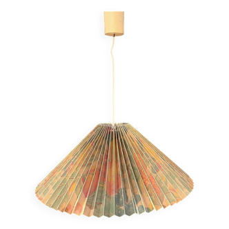 Suspension vintage plissée à motifs floraux – années 70