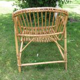 Adult 60s rattan armcchair