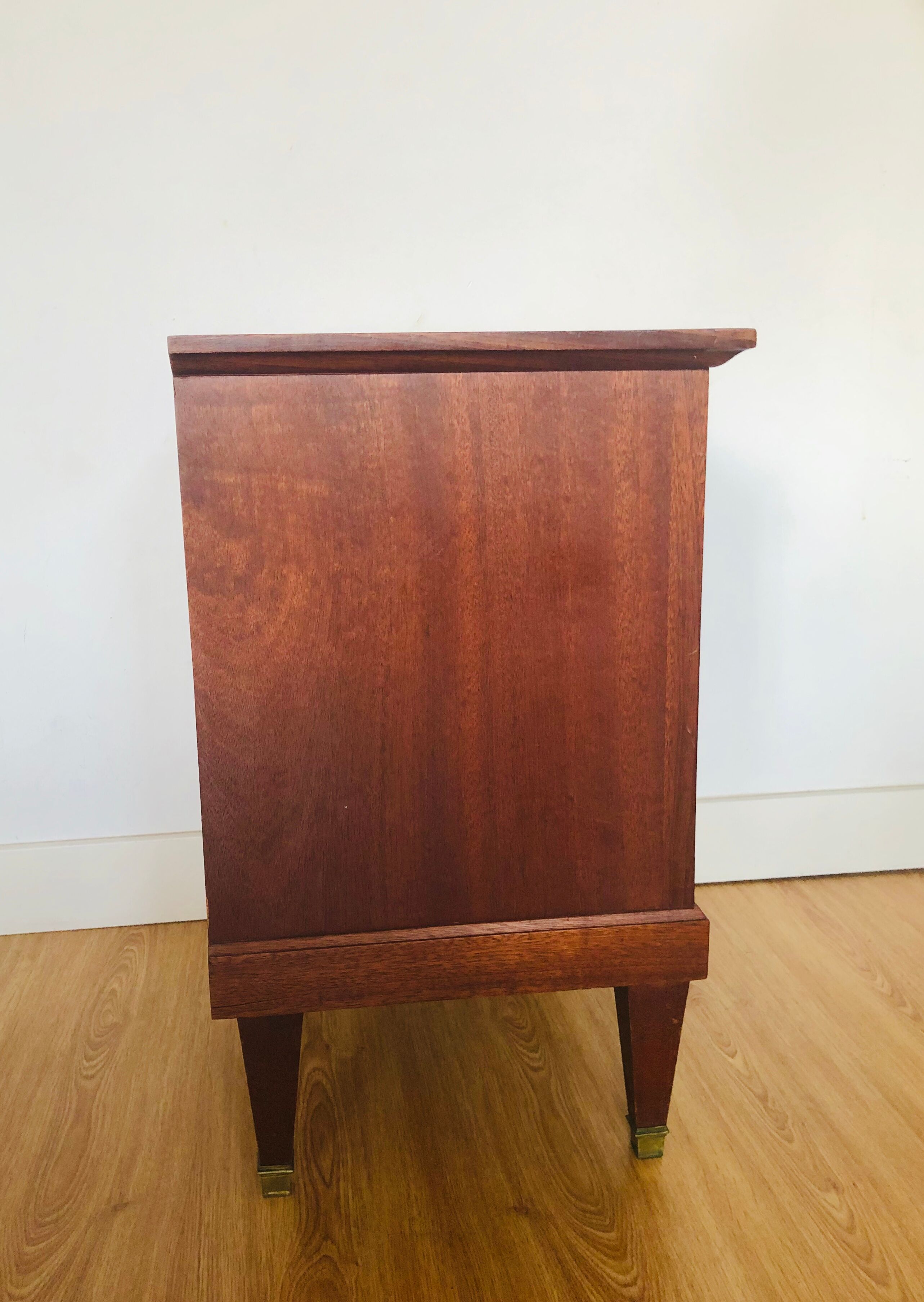 Bedside, walnut 3 drawers