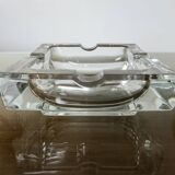Large crystal table ashtray, France, 1970s
