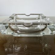 Grand cendrier de table en cristal, France, années 70