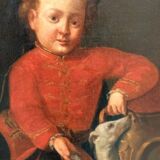 Oil painting on canvas, portrait of a young nobleman, 18th century