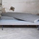 Convertible fabric sofa by Jean René Caillette edition Steiner 1961