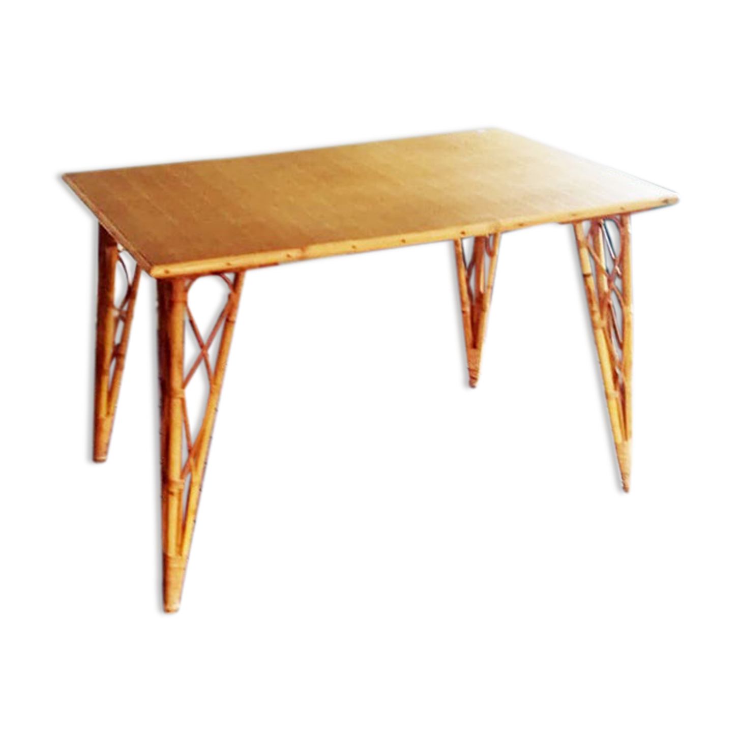 Bamboo and rattan table