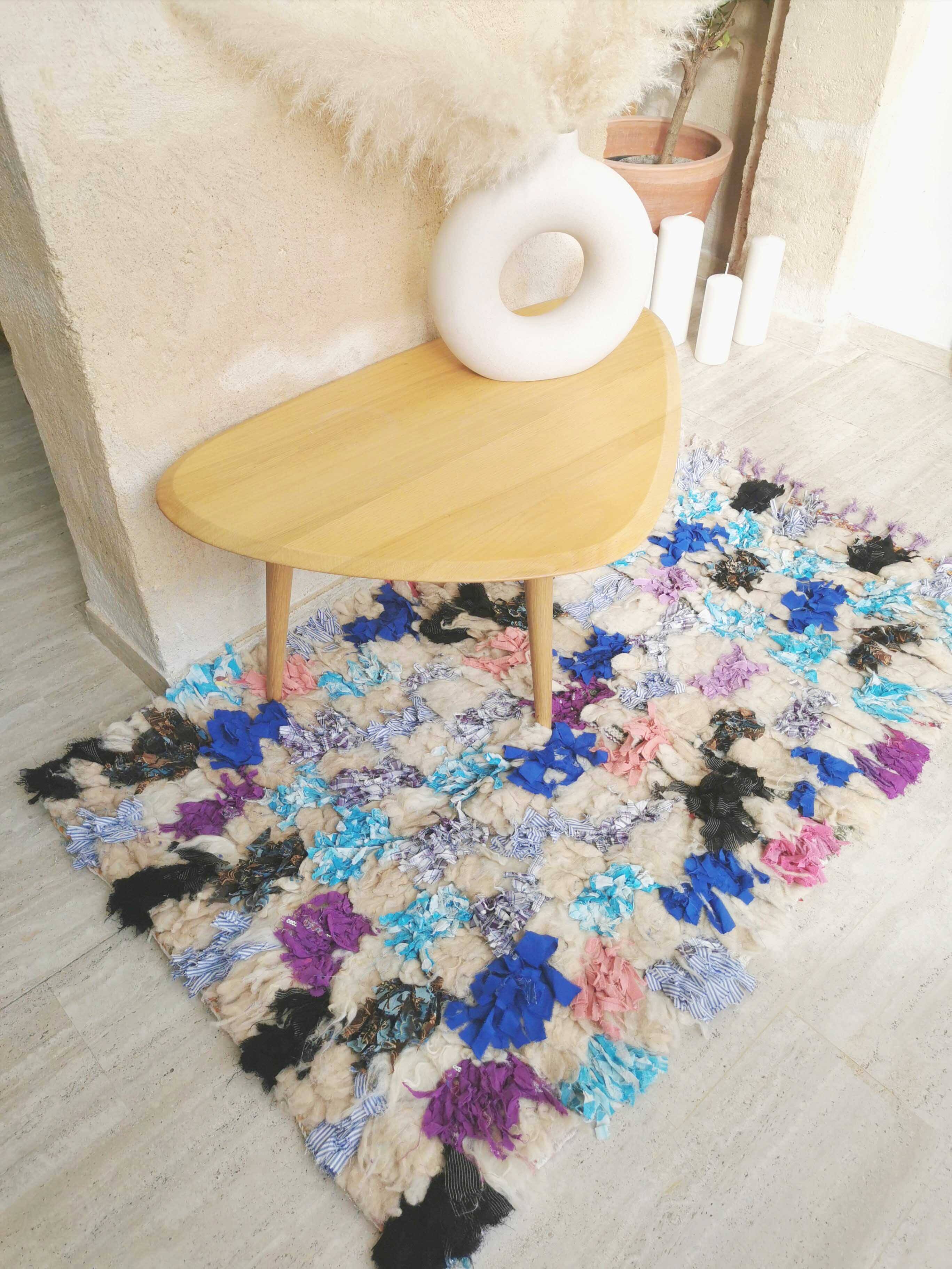 Tapis Boucharouite coloré réversible