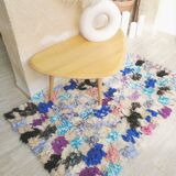 Small reversible colorful Boucharouite rug
