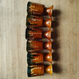 6 Vallauris style mazagrans