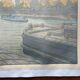 Lithograph Henri Riviere, l'institut et la cite serie paysages parisiens