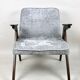 Fauteuil Grey Silver Bunny par Józef Chierowski, années 1970