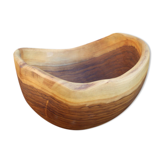 Olive wood fruit cup