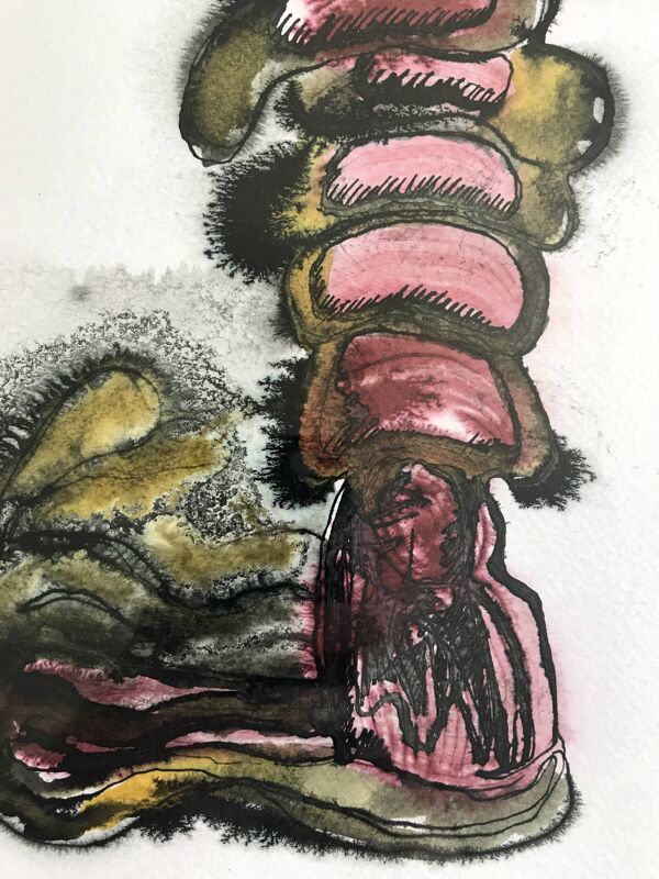 Emmanuelle MESSIKA, Sans titre 8 (série des Dessins), 2012. Encre sur papier signée au crayon