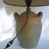 Jar mounted in vintage lamp 70's