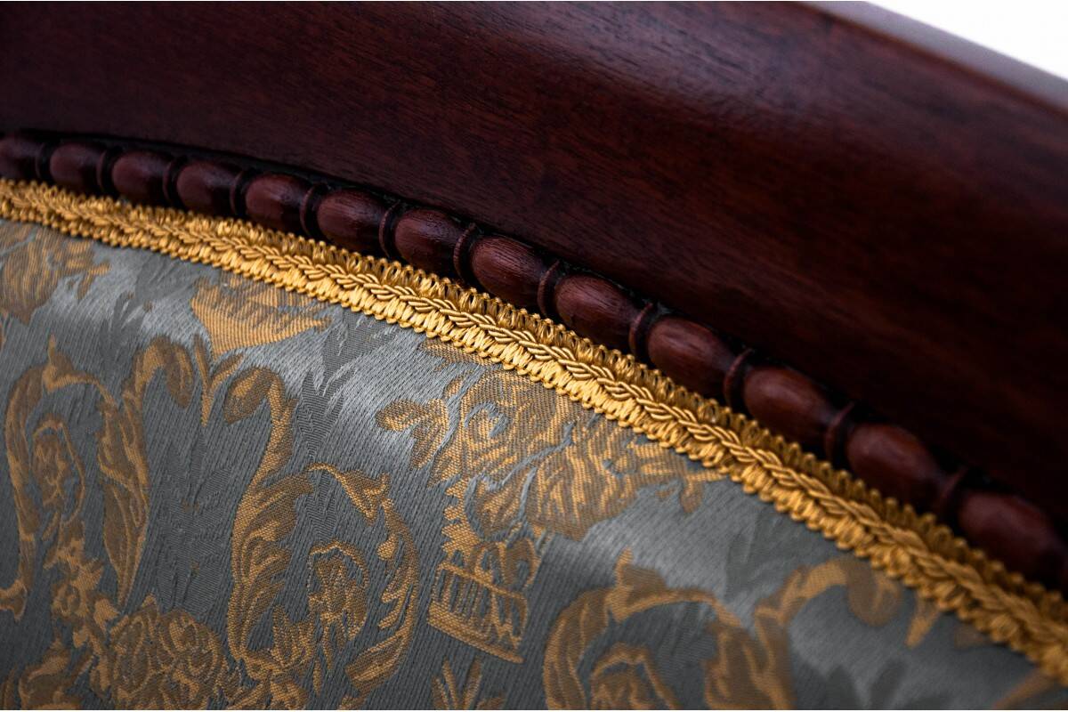 A pair of armchairs, Northern Europe, circa 1870.