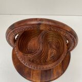 Foldable wooden bowl