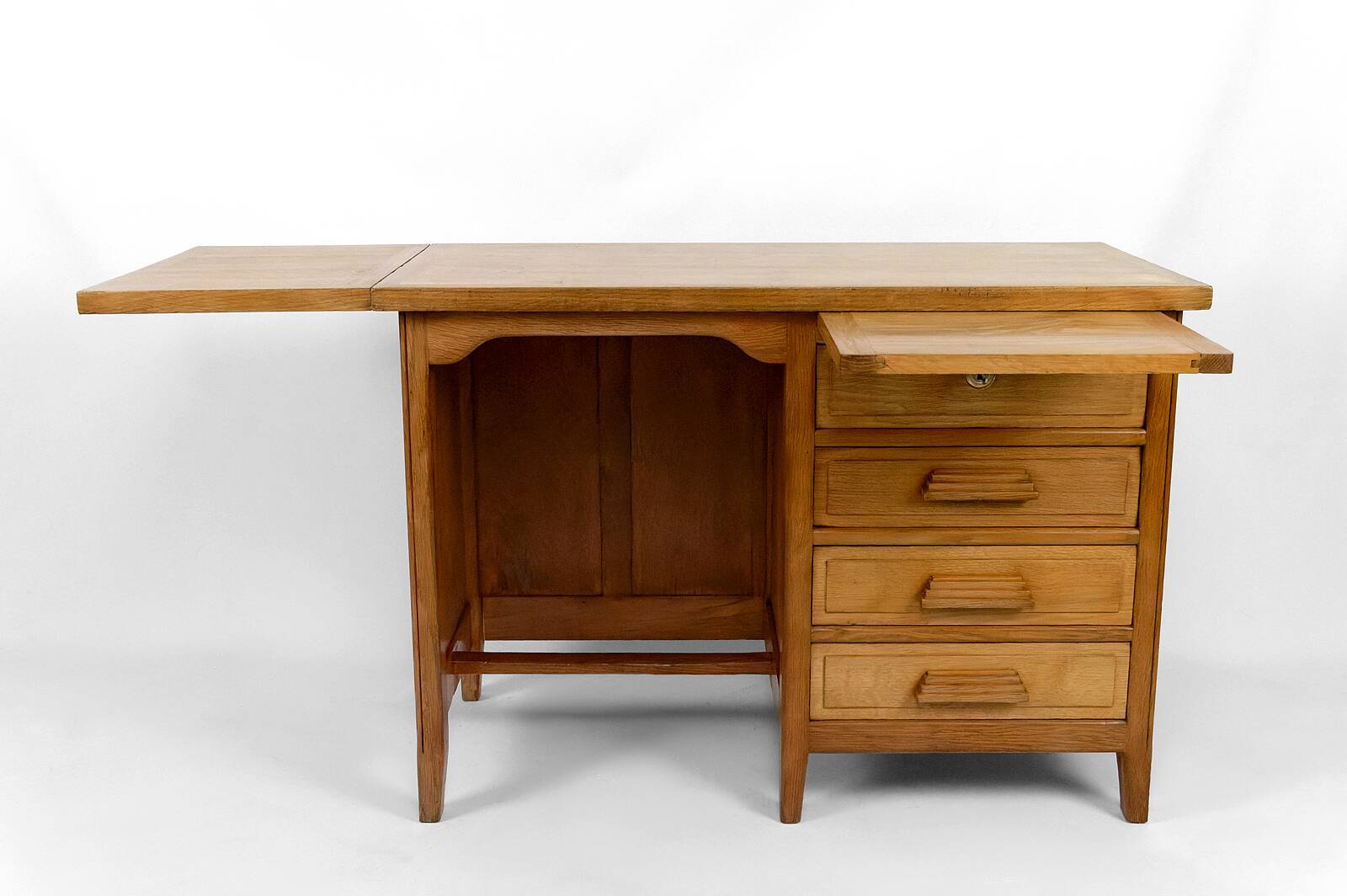 Art Deco oak desk, France, Circa 1940