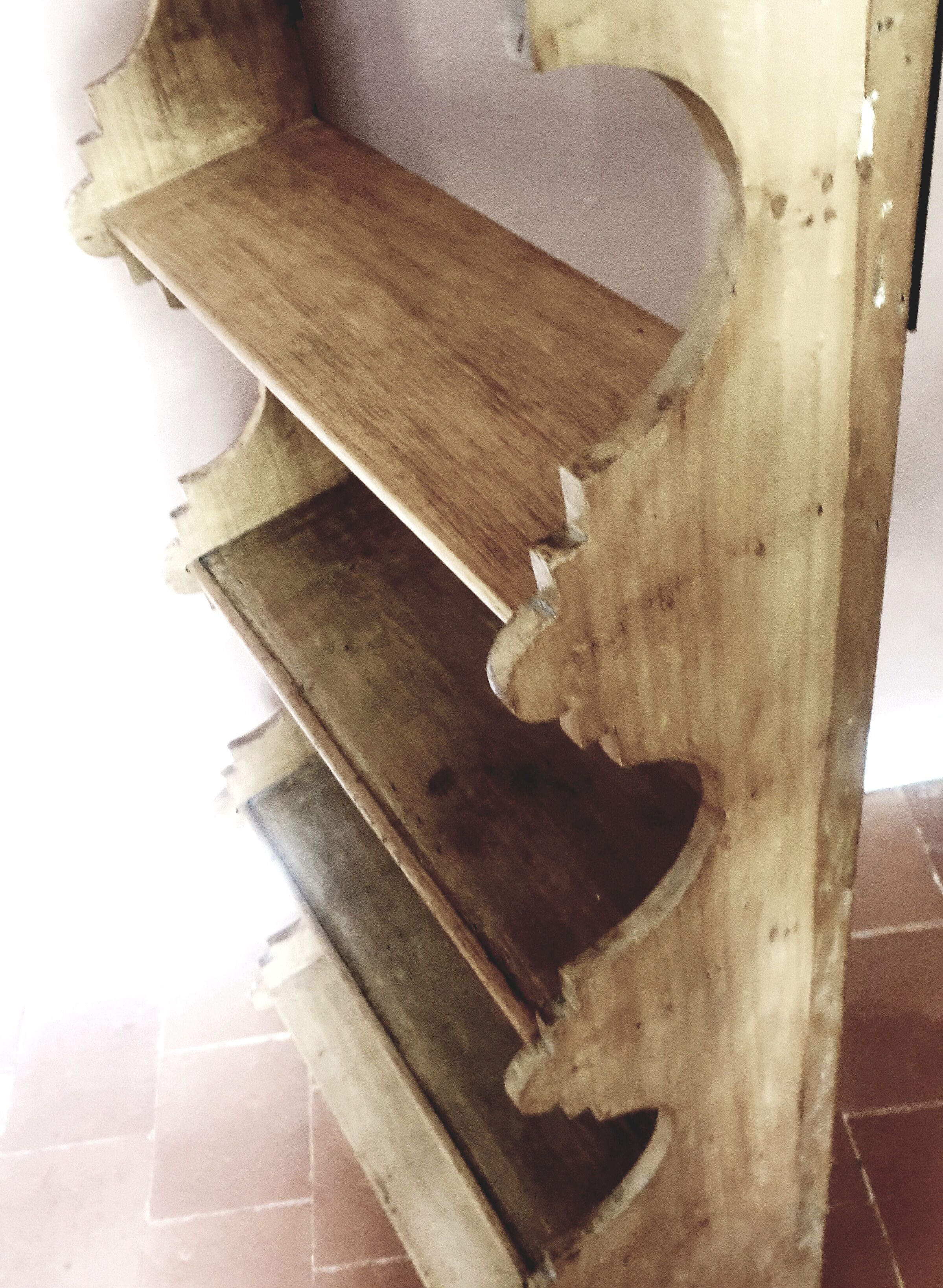 Old wooden shelf