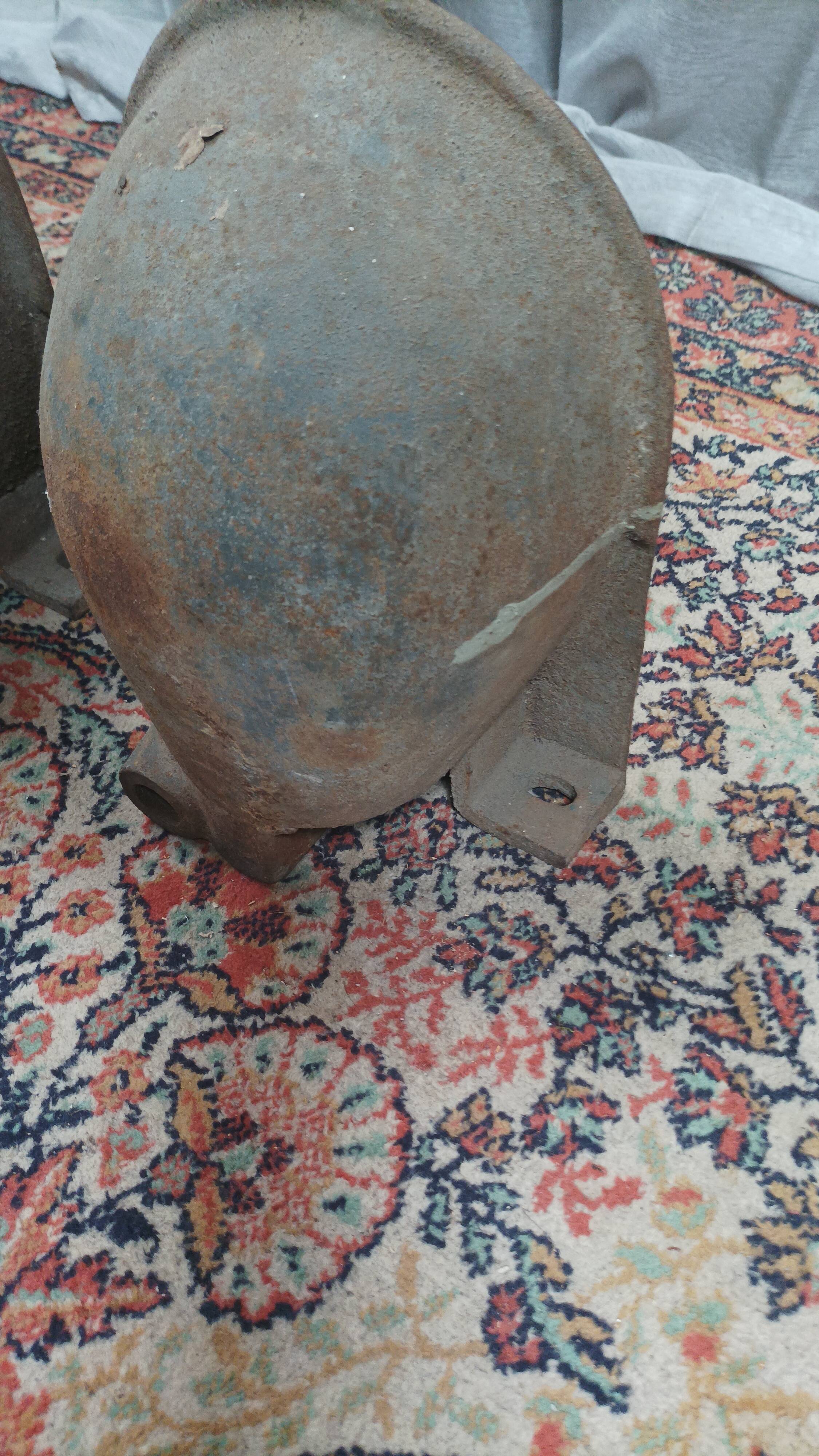 Pair of old cast iron Le Rhône drinking troughs