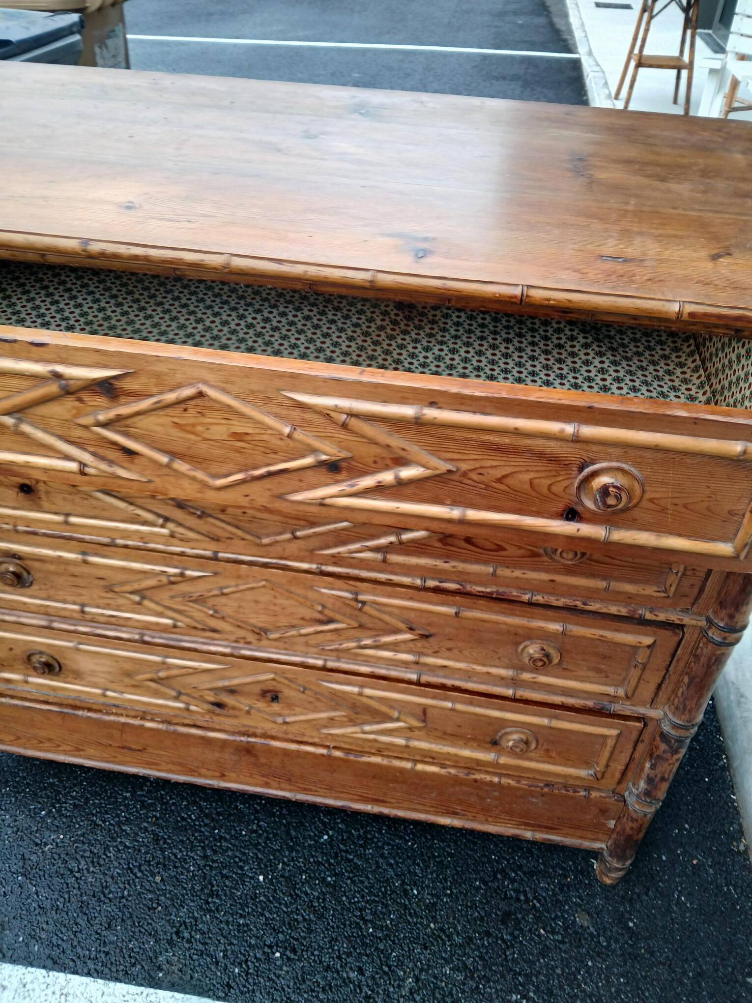 commode bambou époque 19 ème siècle