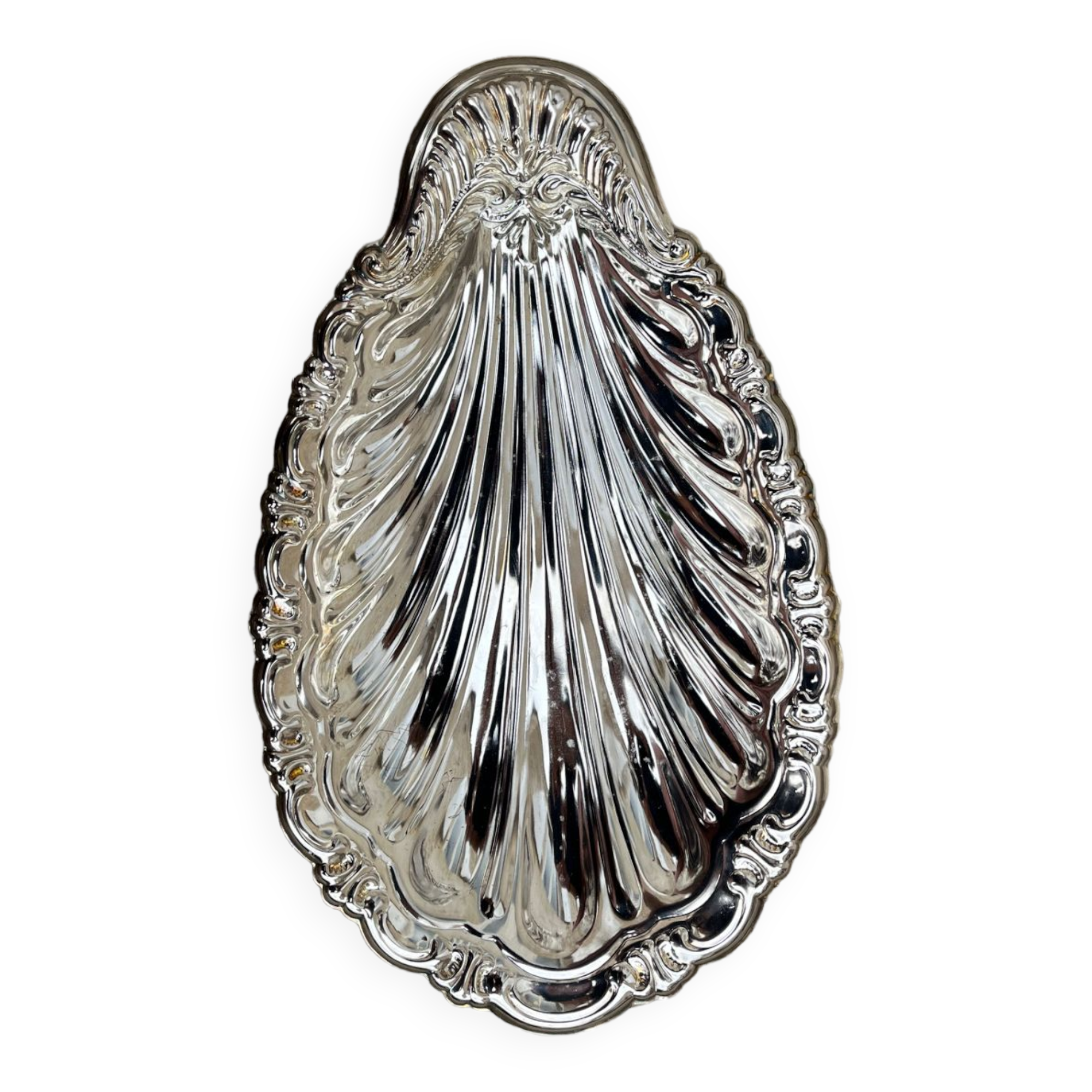 Empty pocket shell in silver metal