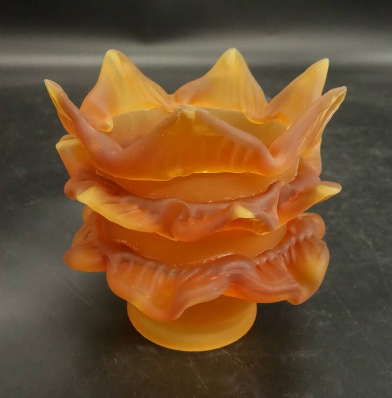 Amber glass tulip
