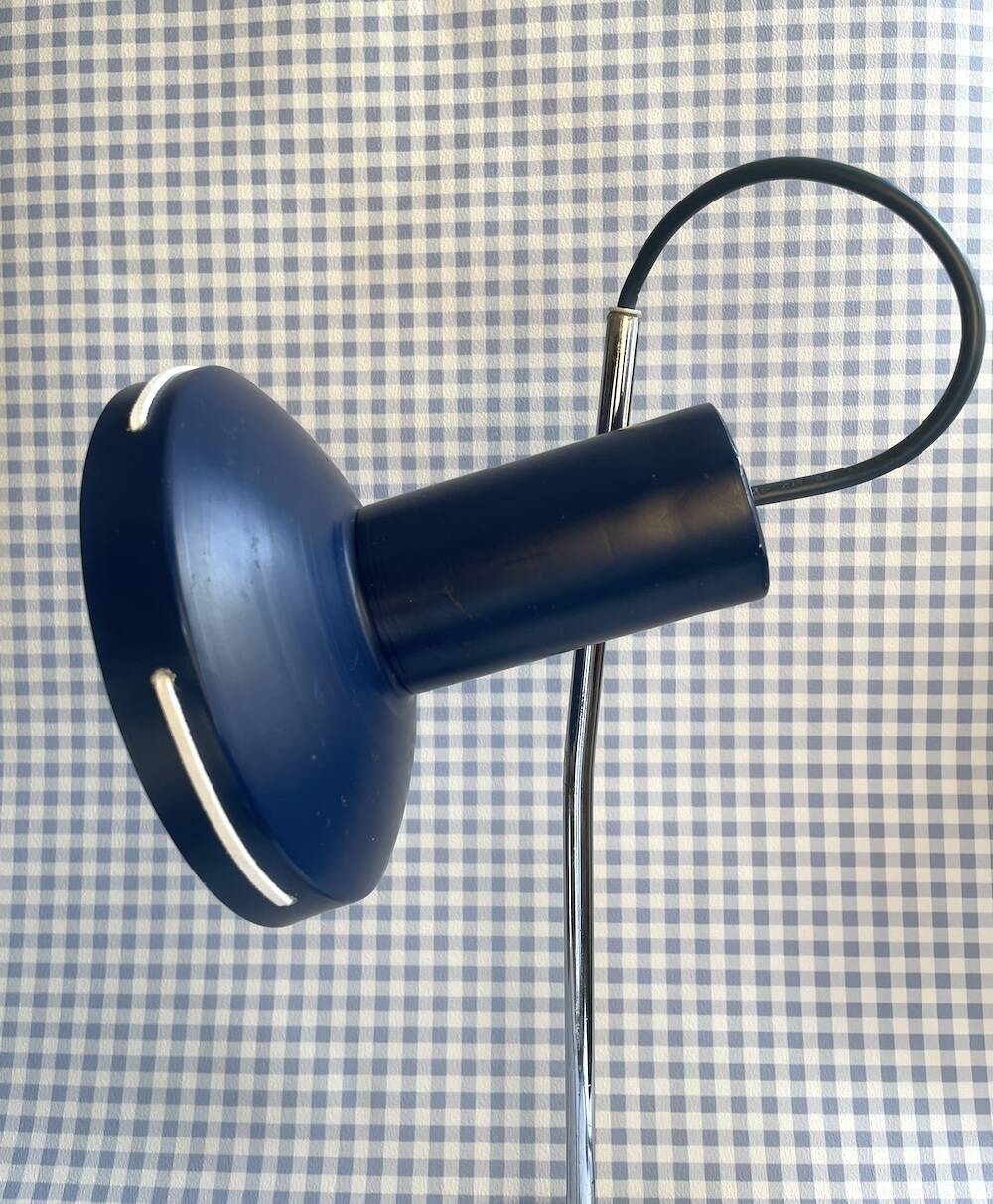 Vintage blue metal desk lamp