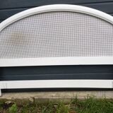 Wooden and cane headboard