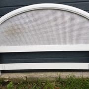Wooden and cane headboard
