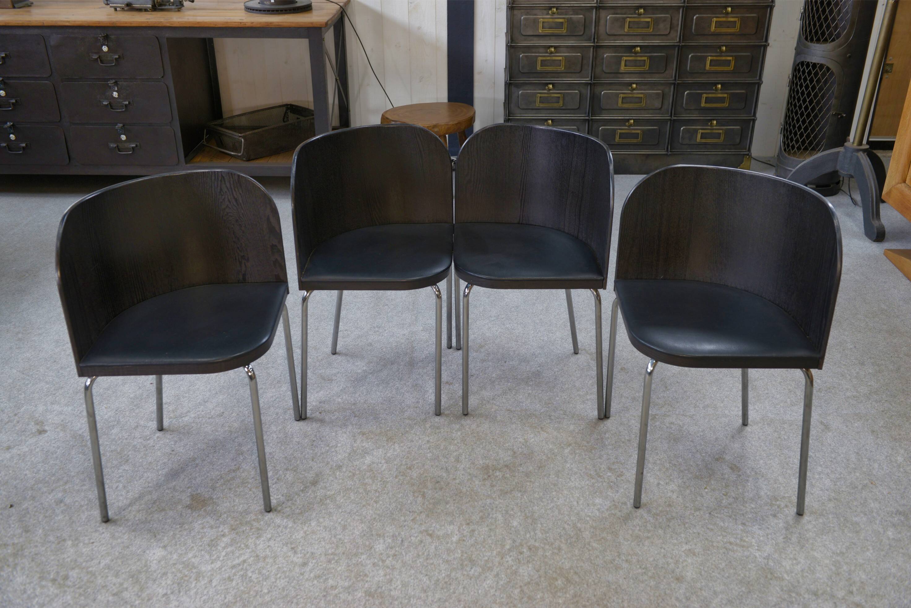 Set of 4 chairs by Sandra Kregnert