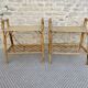 Pair of rattan bedside tables, 1960s-70s