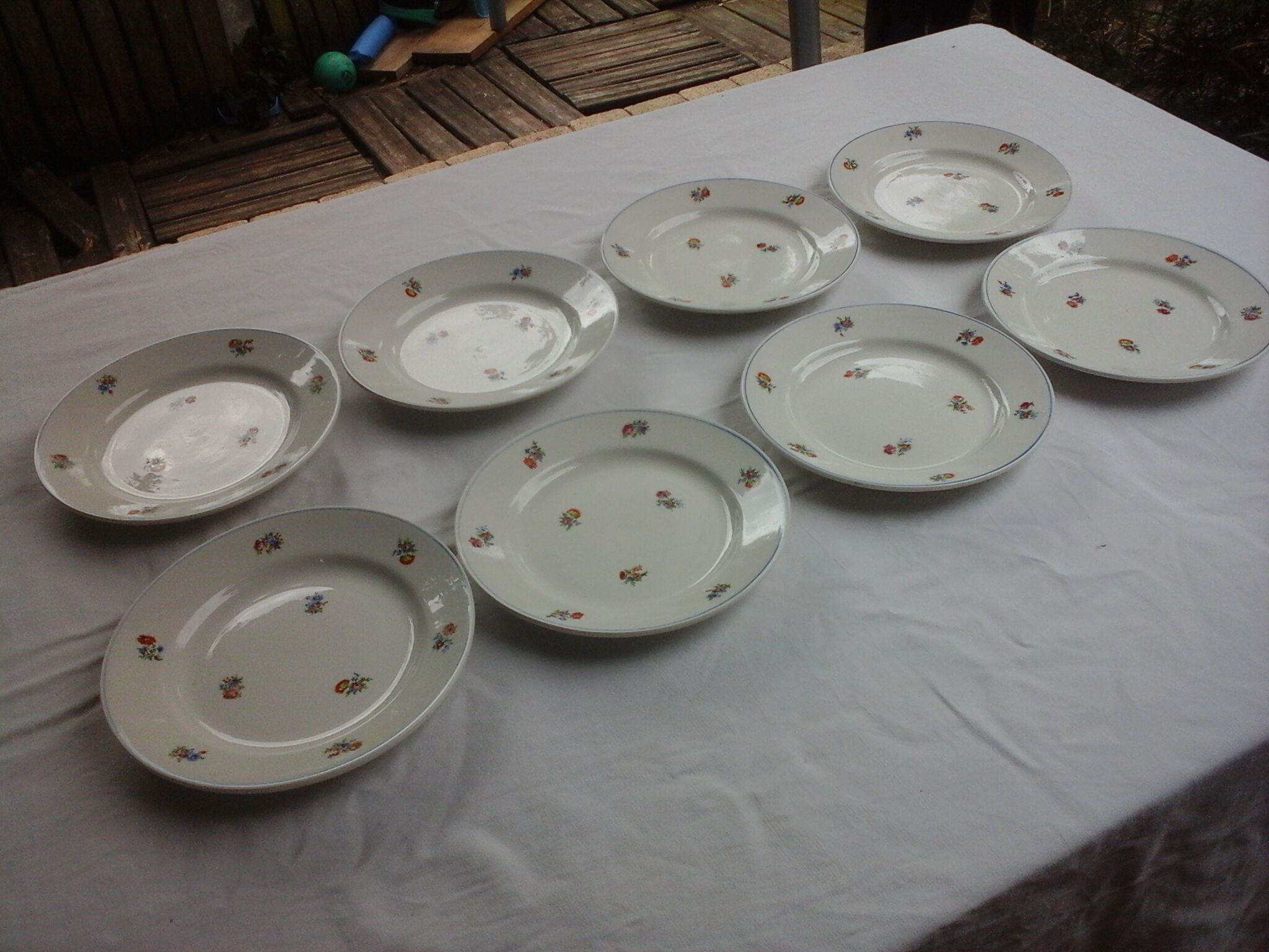 Set of 8 dishes flat Moulin des Loups