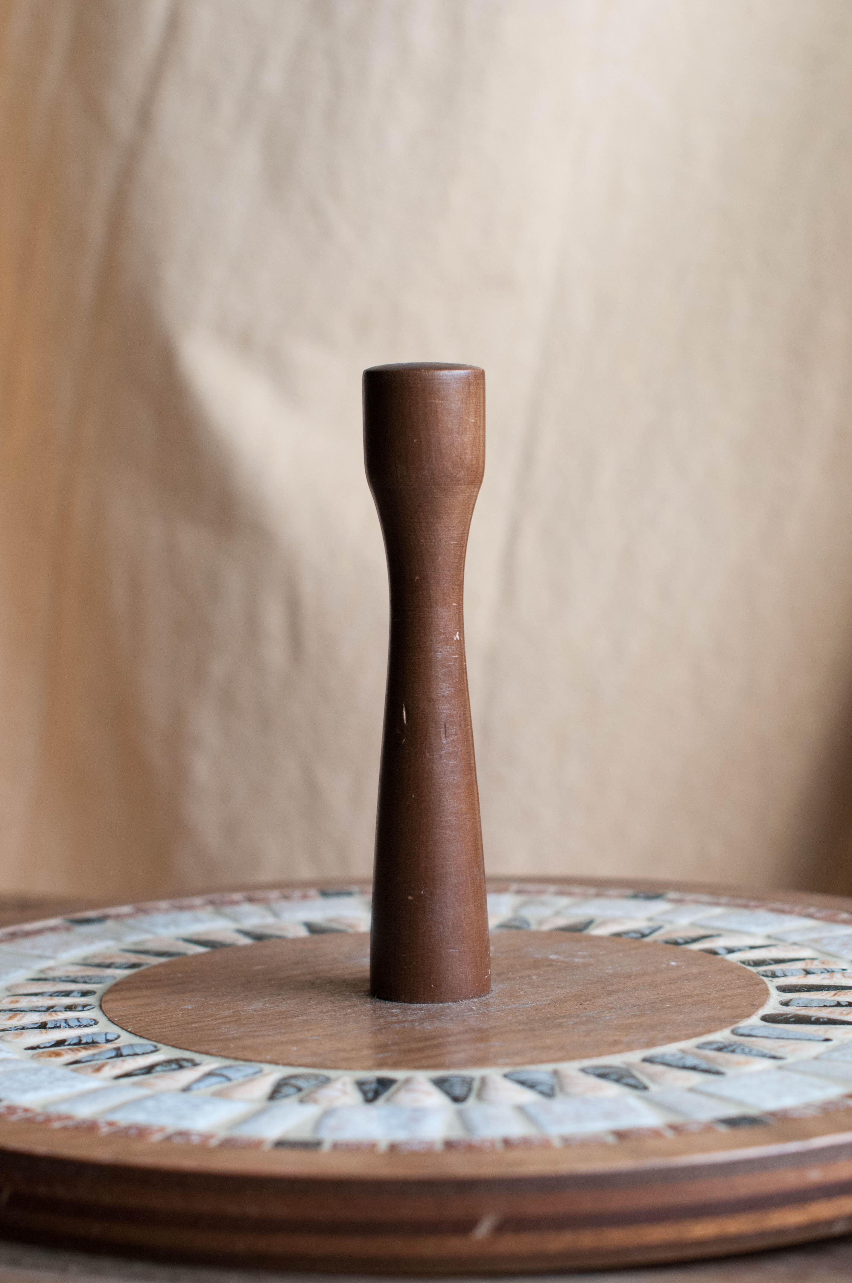 Wooden cheese platter - stone mosaic