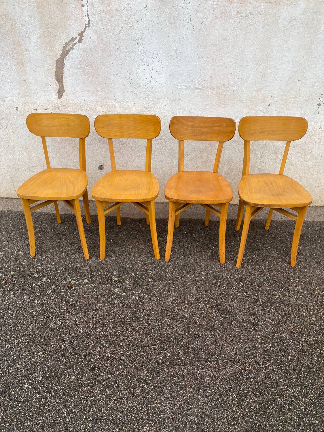 Set of 4 vintage bistro chairs
