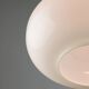 Big mid-century italian brass and opaline glass pendant lamp