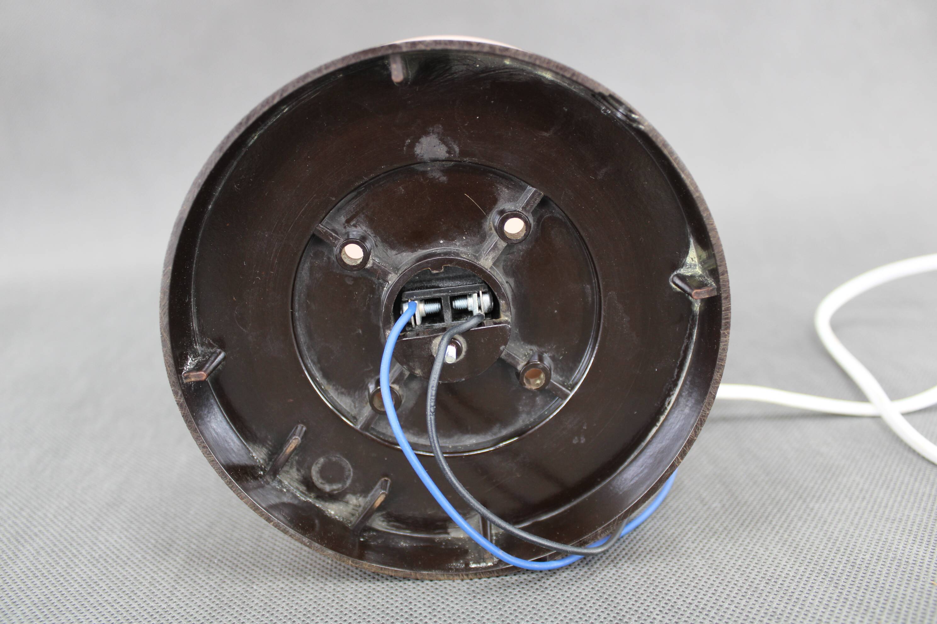 1950s Czechoslovakia recessed Bakelite glass lamp