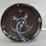 1950s Flush Mount Bakelite Glass Light, Czechoslovakia