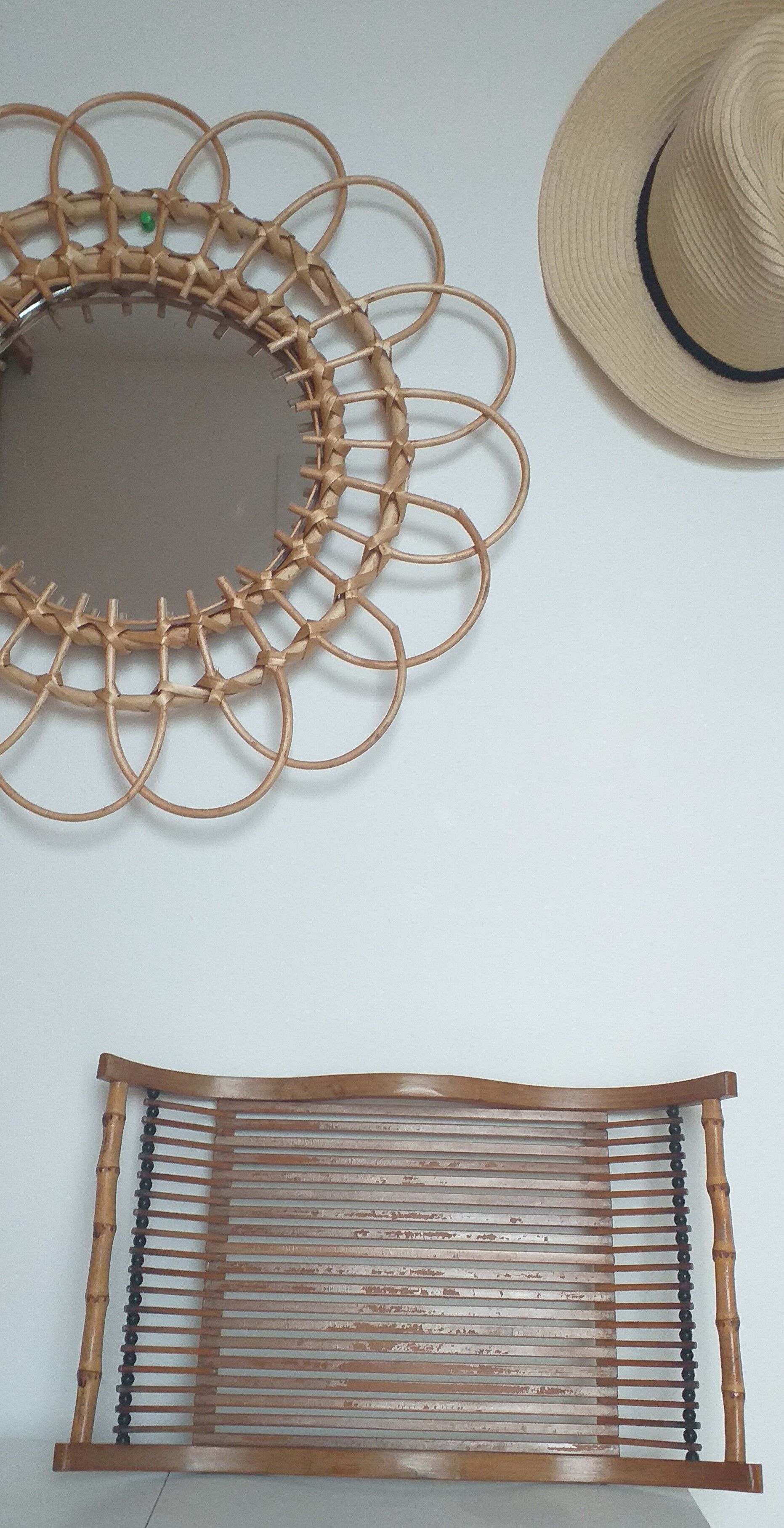 Wooden and bamboo tray