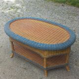 Two-tone rattan coffee table