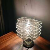 Lampe de table moderne en acrylique transparent du siècle hollandais, 1960s