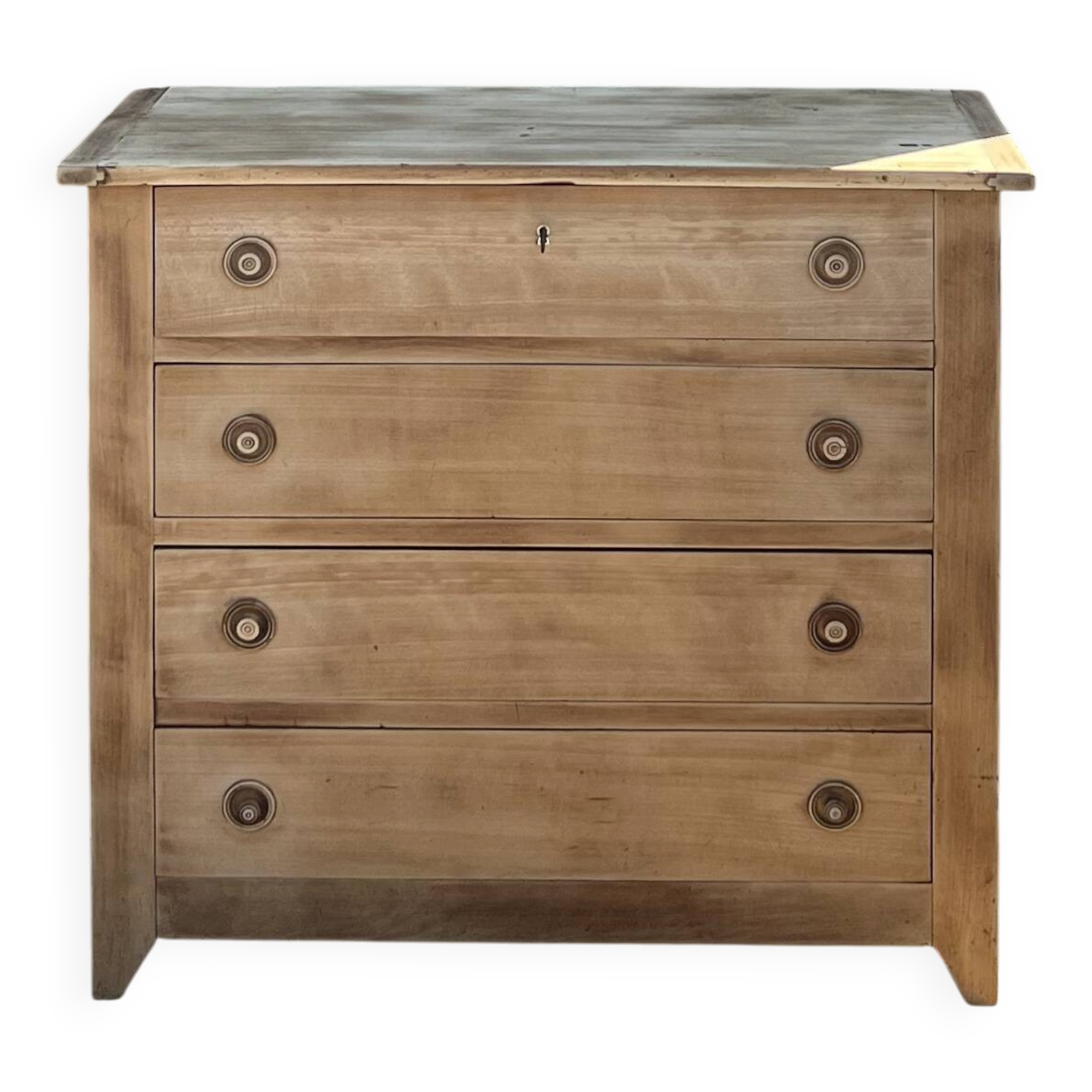 Commode vintage en bois massif brut