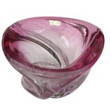 Vase Wave Val-Saint-Lambert ruby submerged design Delvenne 1950
