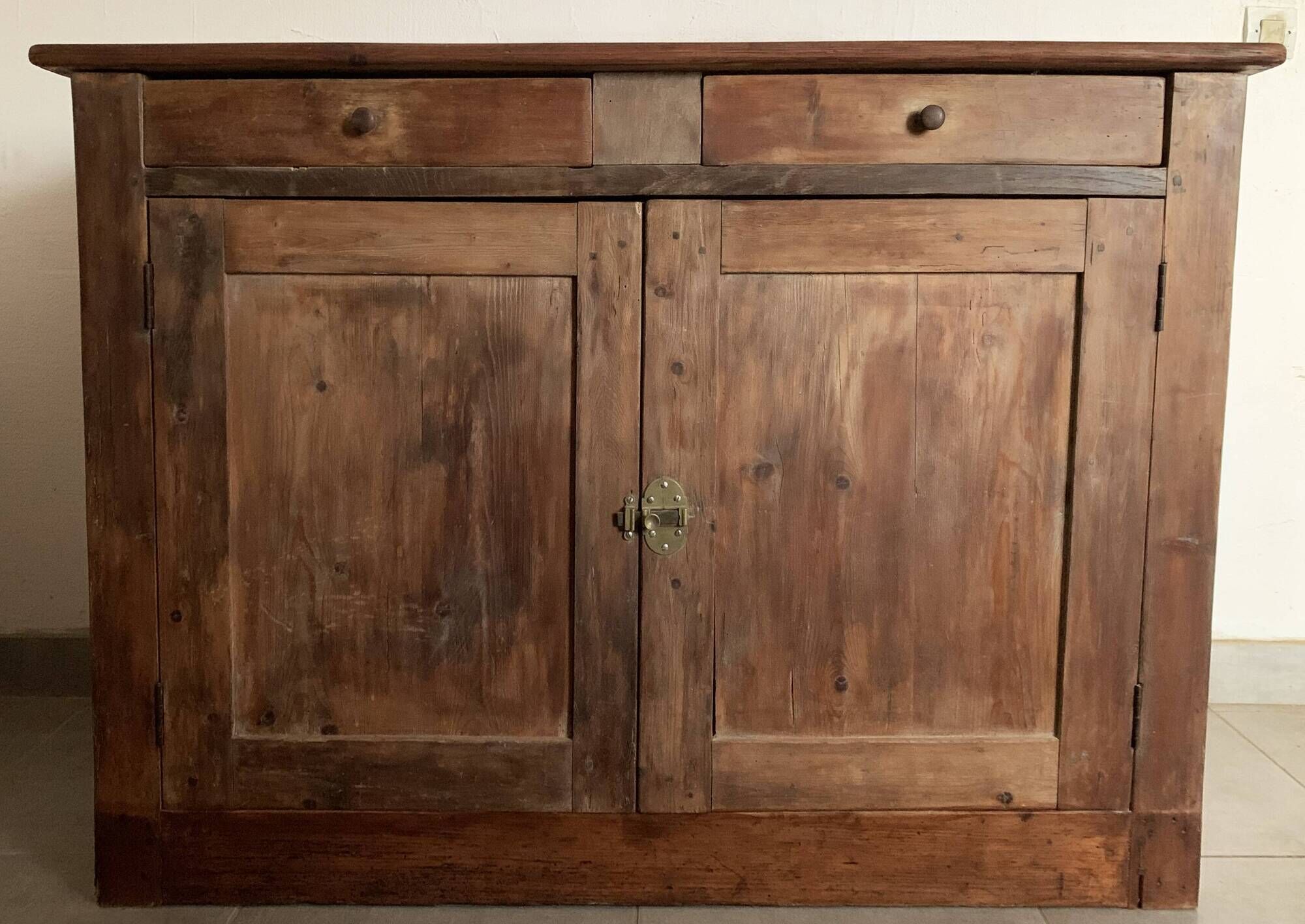 Vintage parisian buffet of the 50s in oak wood
